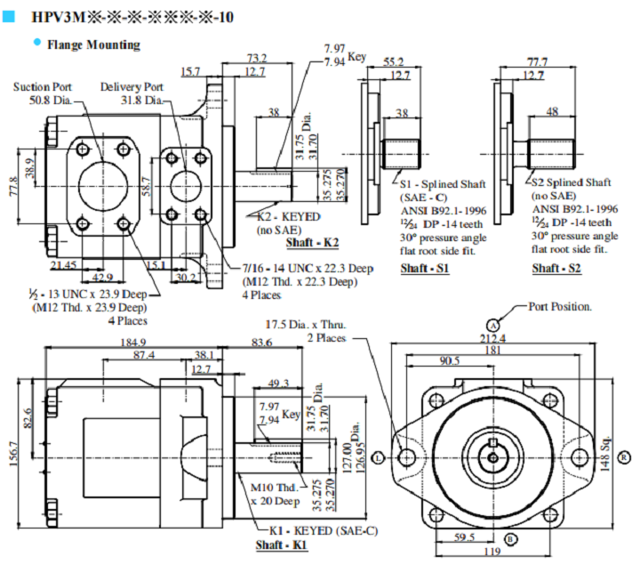 HPV3M※-※-※-※※※※-10安裝尺寸