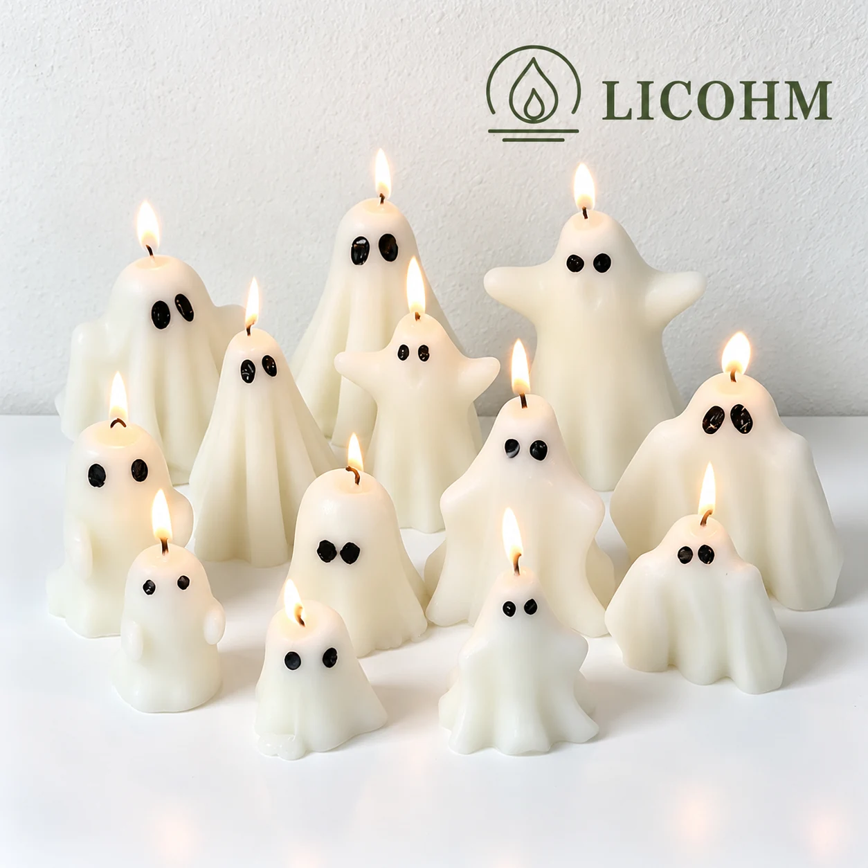 LICOHM Ghost Pumpkin Scented Candle‑Halloween Aroma Candle