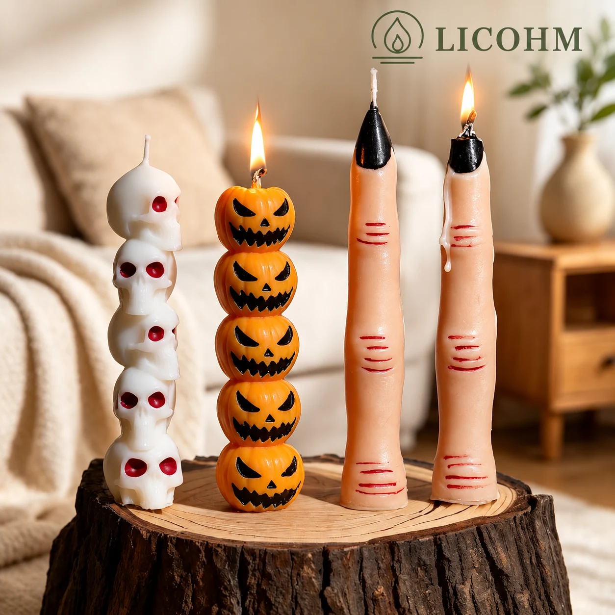LICOHM Halloween Sculpted Candle -Sculpted Seasonal Shapes