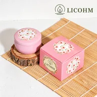 LICOHM Patterned Tin Scented Candle - Decorative Lid And Floral Wax Accents — image 6