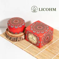 LICOHM Patterned Tin Scented Candle - Decorative Lid And Floral Wax Accents — image 7
