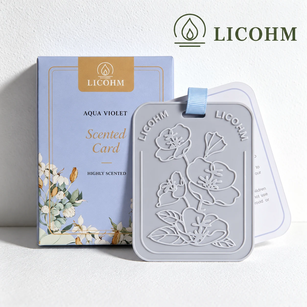 LICOHM Embossed Floral Scented Card - Wardrobe & Car Air Freshener