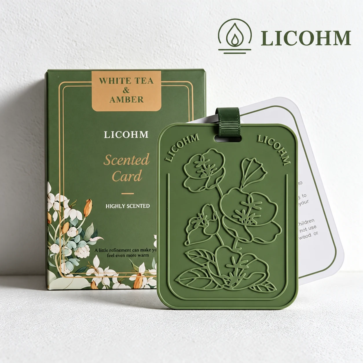 LICOHM Embossed Floral Scented Card - Wardrobe & Car Air Freshener