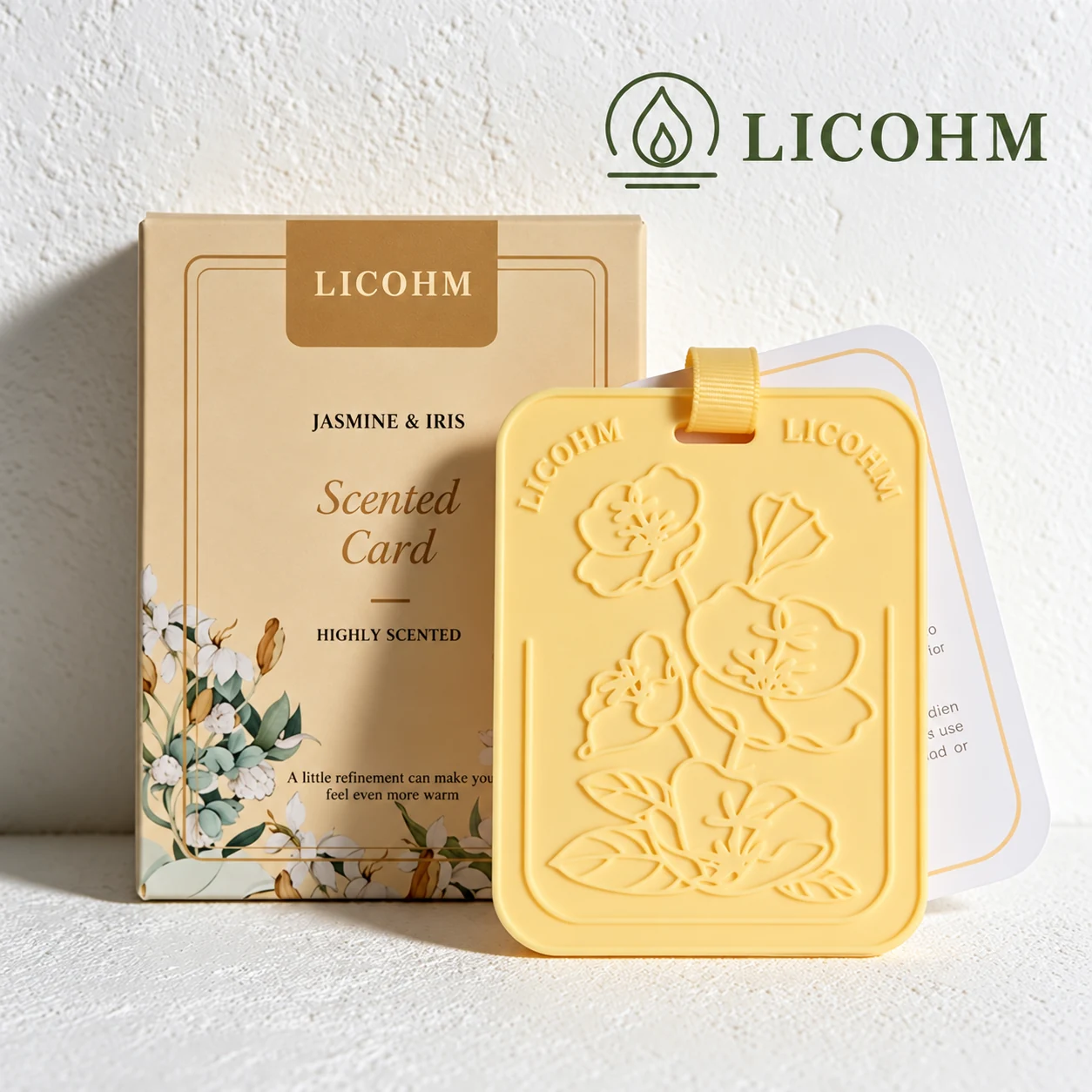 LICOHM Embossed Floral Scented Card - Wardrobe & Car Air Freshener
