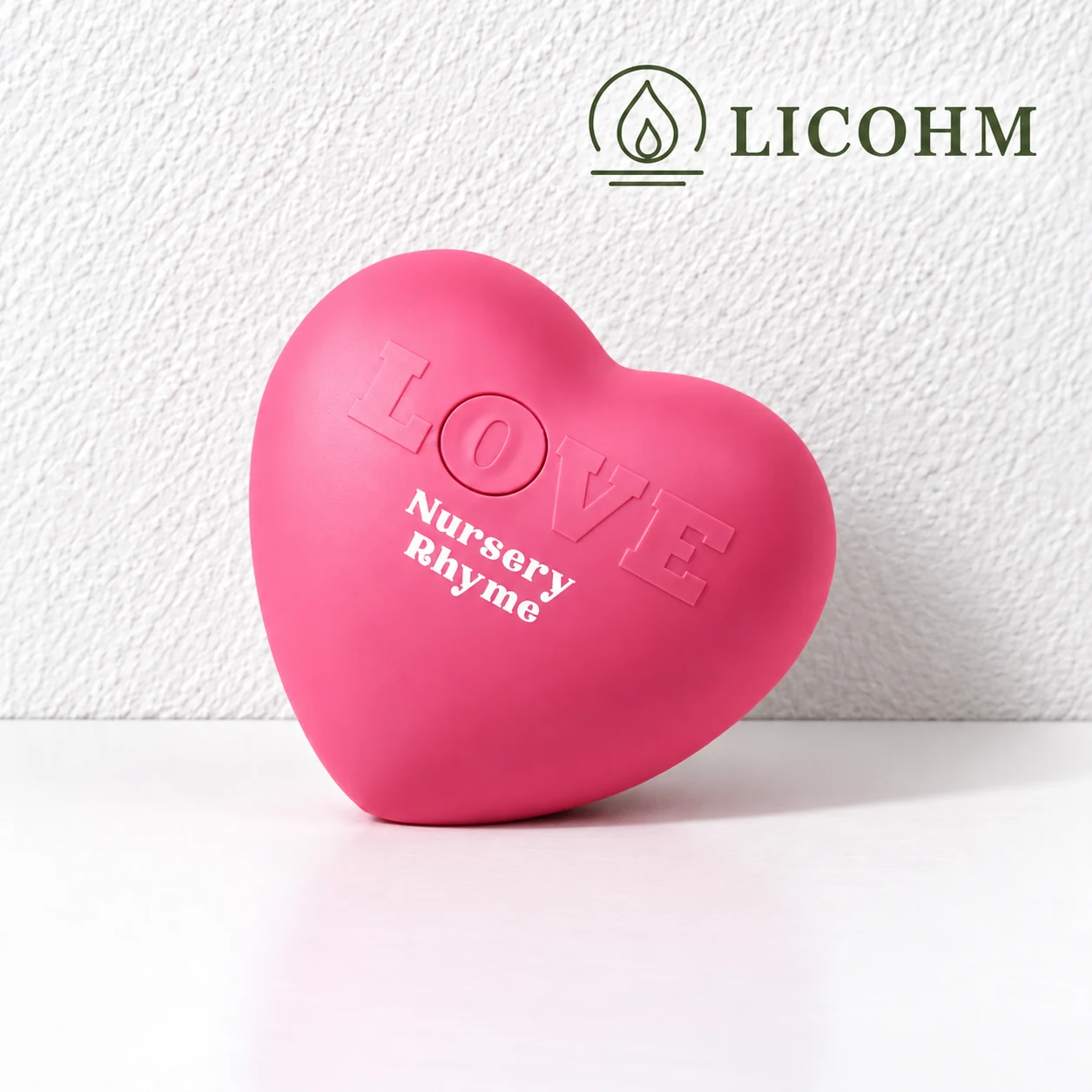 LICOHM Heart Fragrance Ornament - Sculpted Case and Raised Lettering Detail