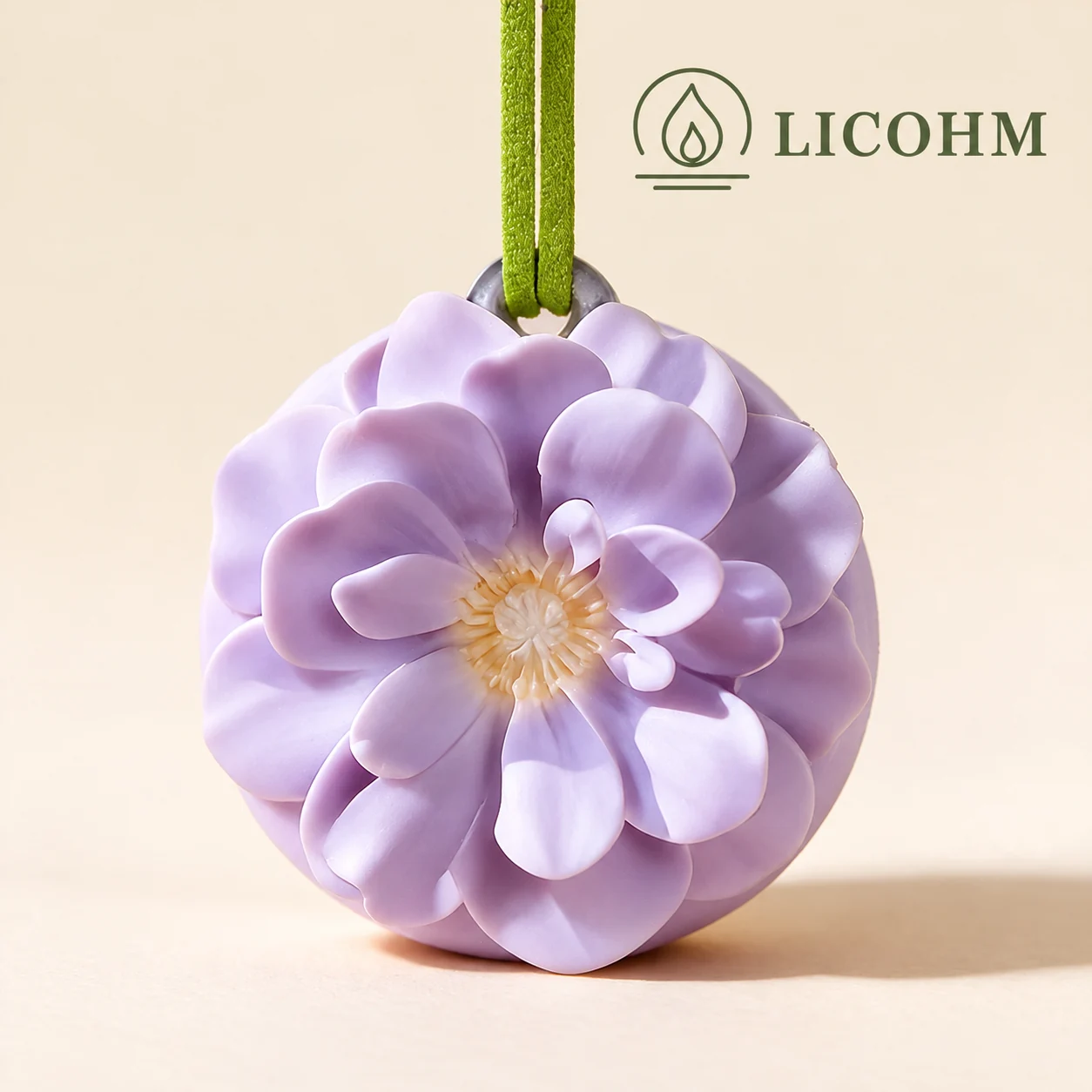 LICOHM Scented Plaster Tablet - 3D Begonia Flower Relief Pendant