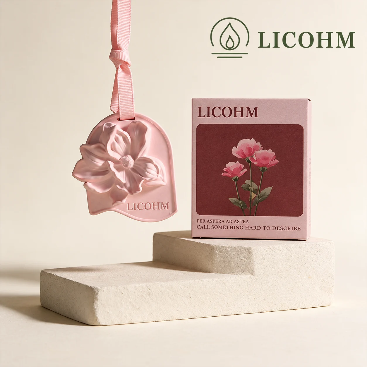 LICOHM Scented Plaster Tablet - Floral Relief Aromatherapy Pendant