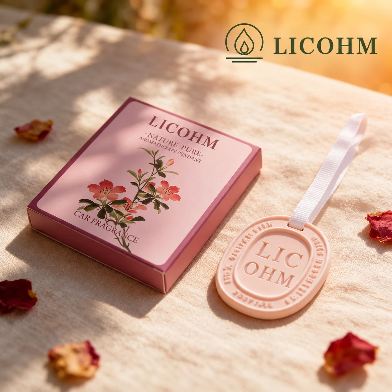 LICOHM Scented Plaster Tablet - Minimalist Oval Wardrobe Pendant